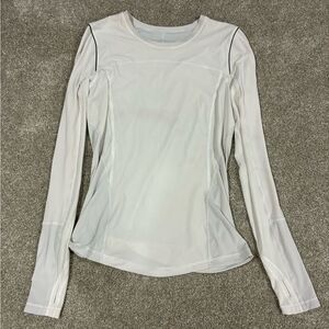 OG Lululemon Swiftly Tech Long Sleeve W/ Thumbholes Crew White Size 6